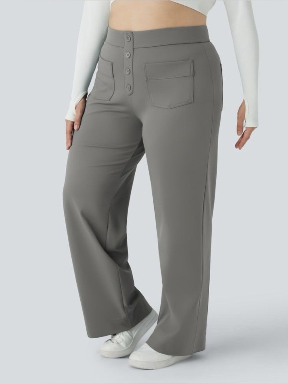 HALARA Women's Straight Leg Pants in Gray